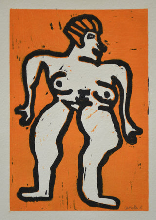"Nøgen kvinde" - orange