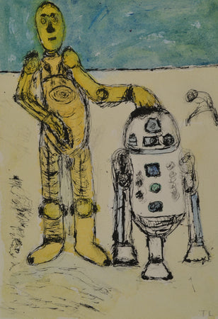 "Guldrobotten og R2D2"